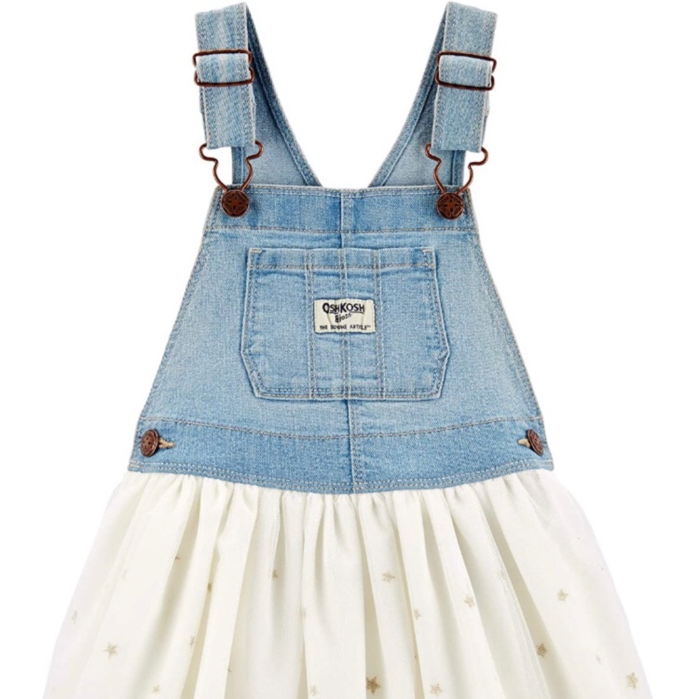 Size 3T Oshkosh Toddler Tutu Overalls Dress